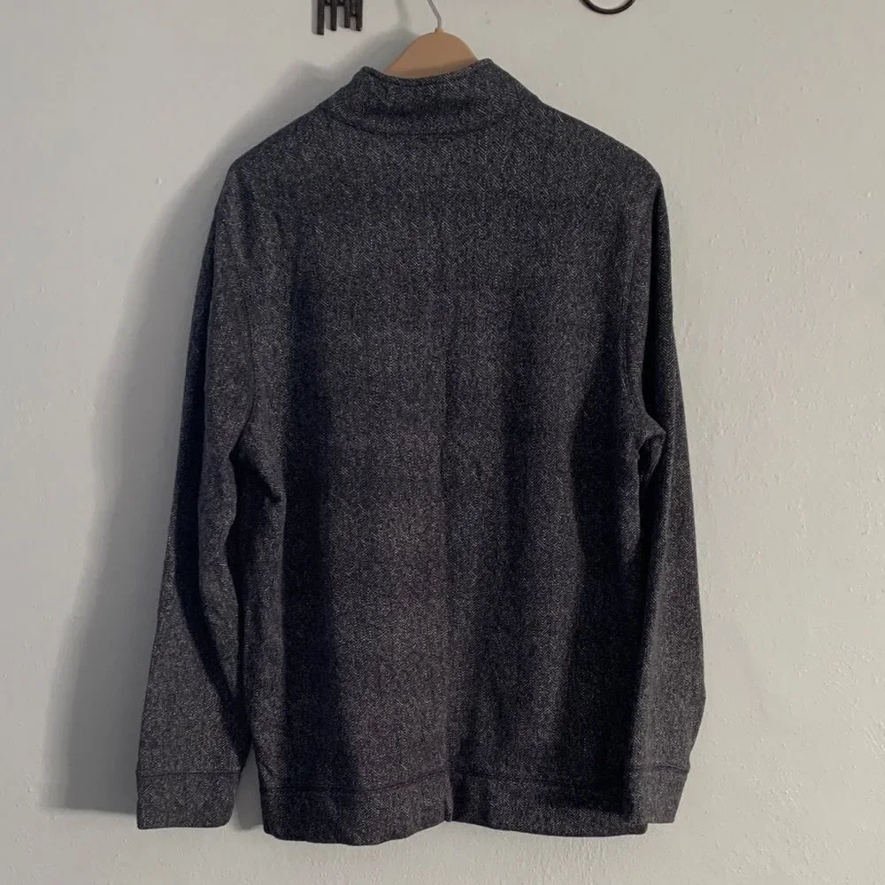 Men's Gray Half-Zip Sweater